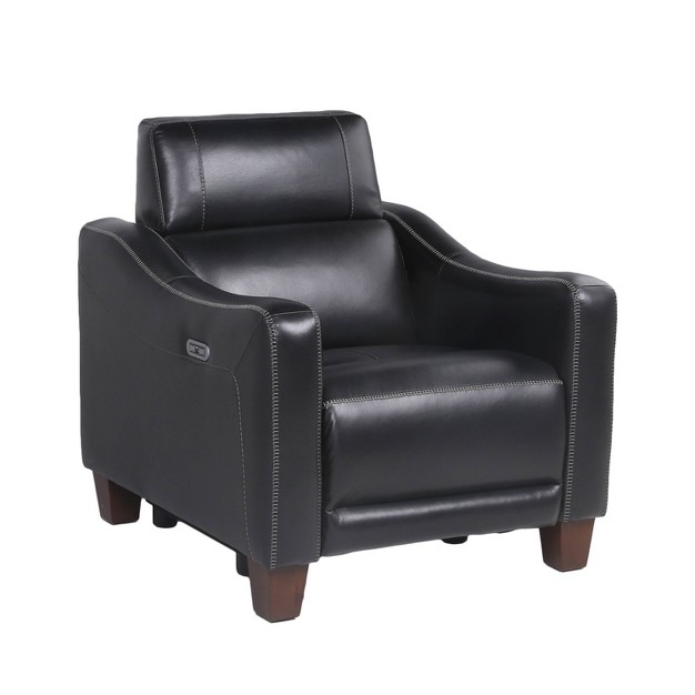 Giorno Power Recliner Black Steve Silver Co