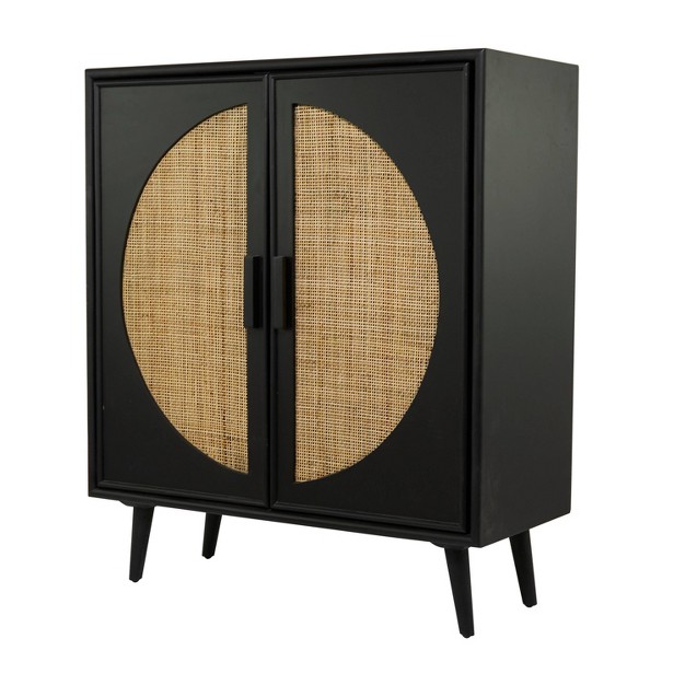 Bohemian Wood Cabinet Black Olivia amp May