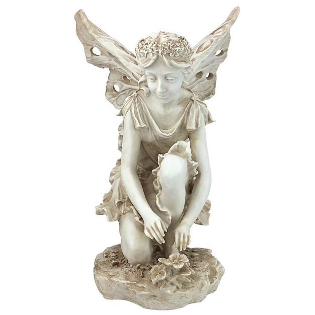 Design Toscano Fiona The Flower Fairy Sculpture Off white