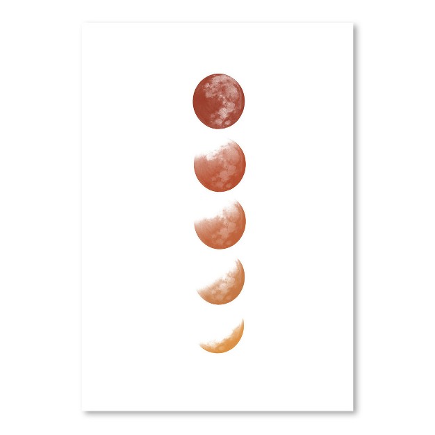 Americanflat Minimalist Moon Phases By Elena David Poster Art Print