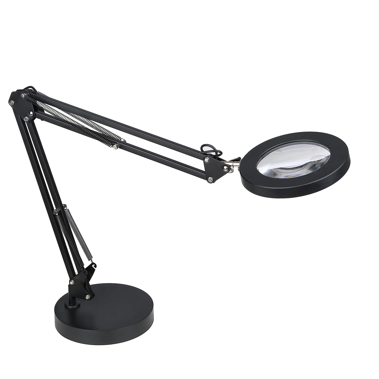 2 In 1 72leds 10w 5x/10x Magnifying Glass Desk Lamp Leds Lighted Magnifier With Metal Clamp Usb Powered/ 3 Colors Temperature/ 10 Levels Dimmable Brig