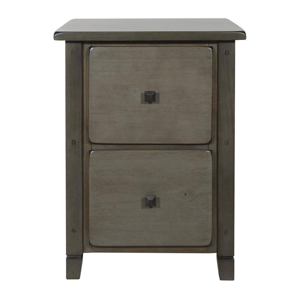 OSP Home Furnishings Hillsboro File Grey Wash Cabinet HSB30-WGR