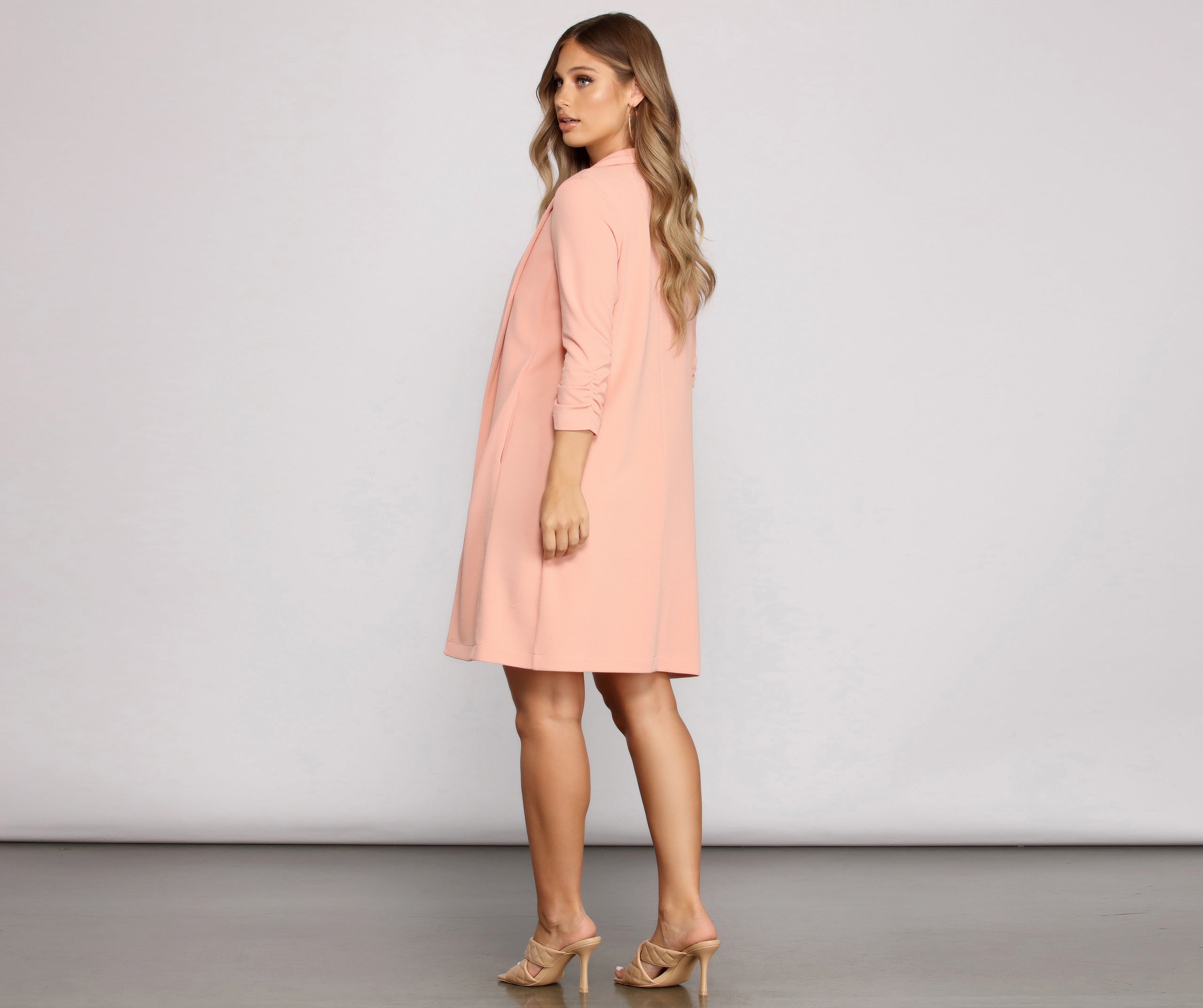 Stylish Sophistication Crepe Trench Coat