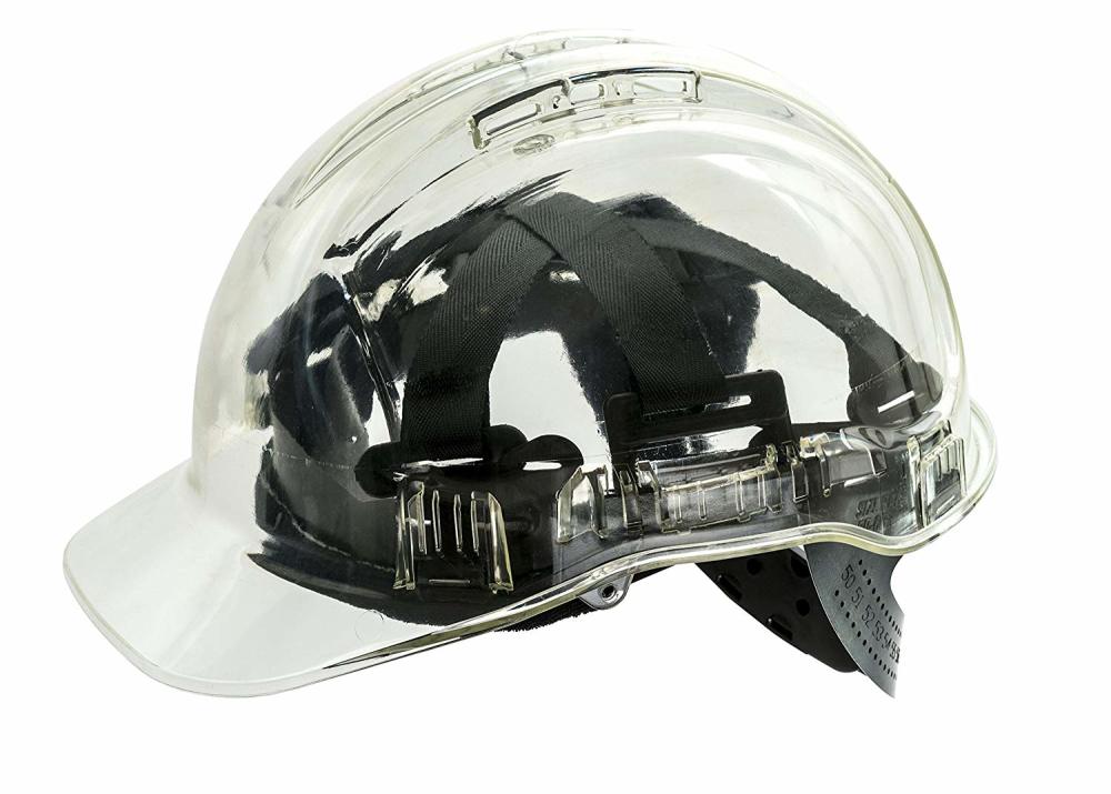 Peak View Ratchet Vented Hard Hat ; Clear ;