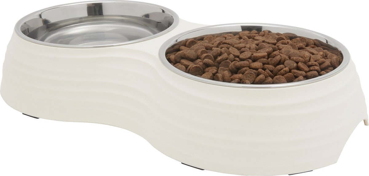 Frisco Stainless Steel Double Dog Bowls with Melamine Stand