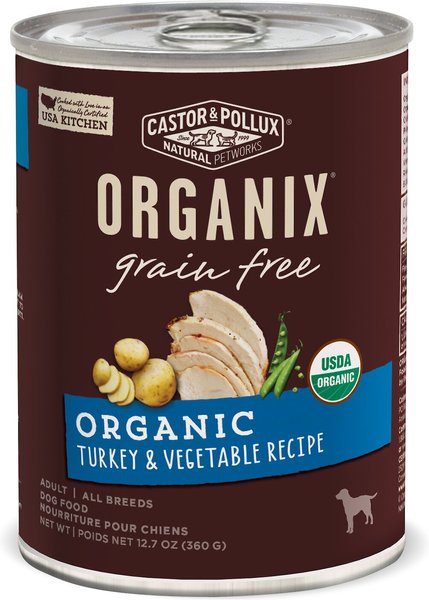 Castor and Pollux Organix Grain-Free Organic Turkey and Vegetable Recipe Adult Canned Dog Food