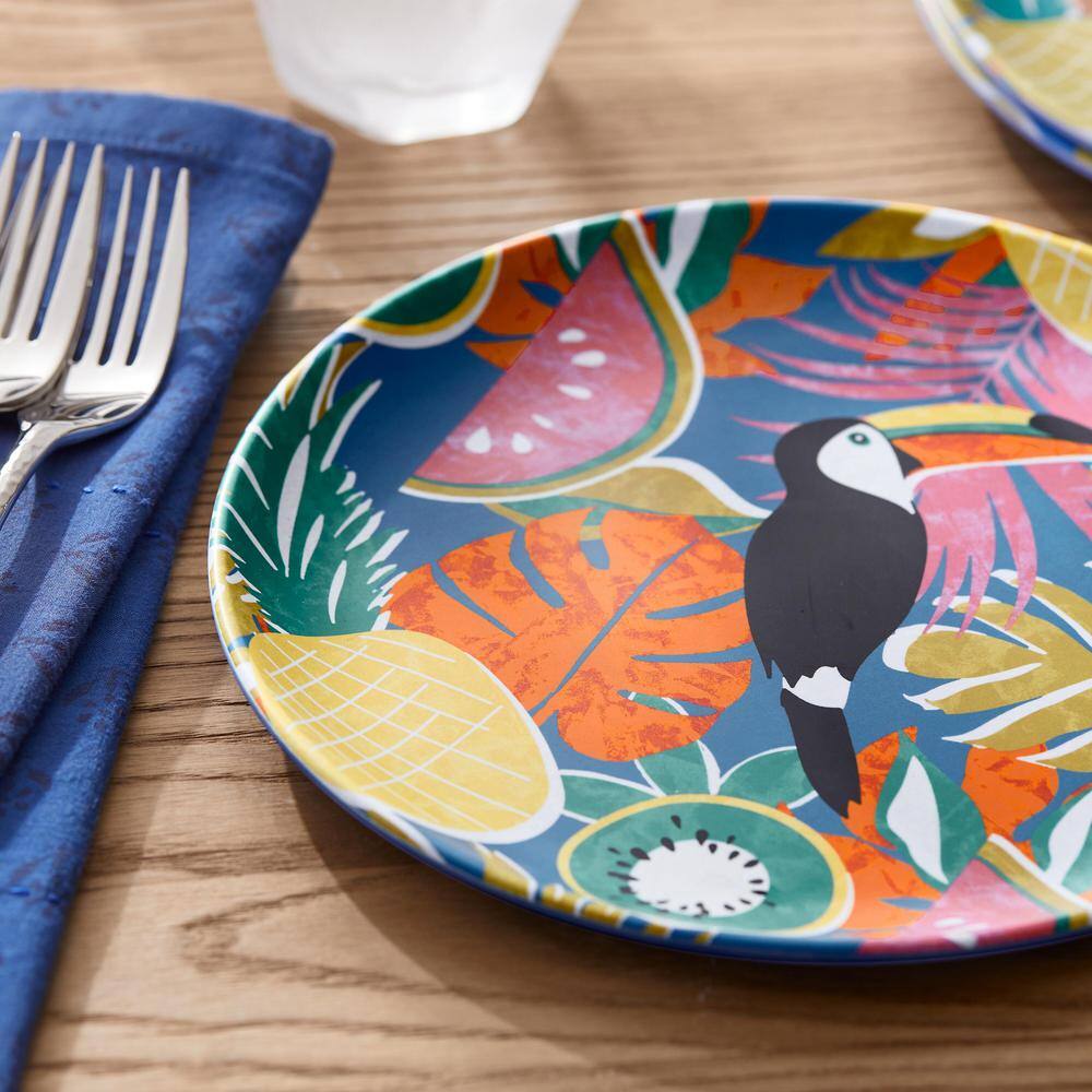 StyleWell Taryn Melamine Accent Plates in Toucan (Set of 6) AA5479TOU