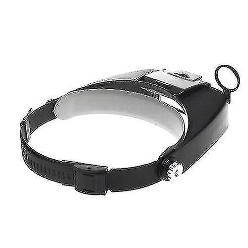 Adjustable Jeweler Headband Lighted Magnifier Lighting 2 Leds