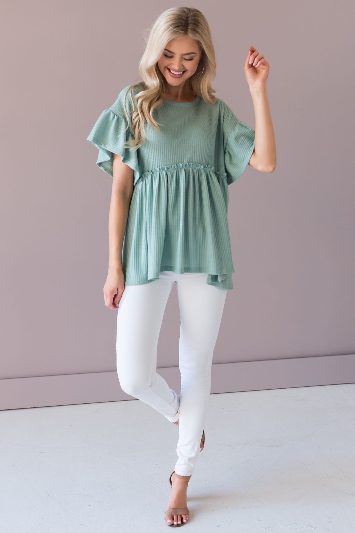 Dare To Dream Modest Babydoll Blouse