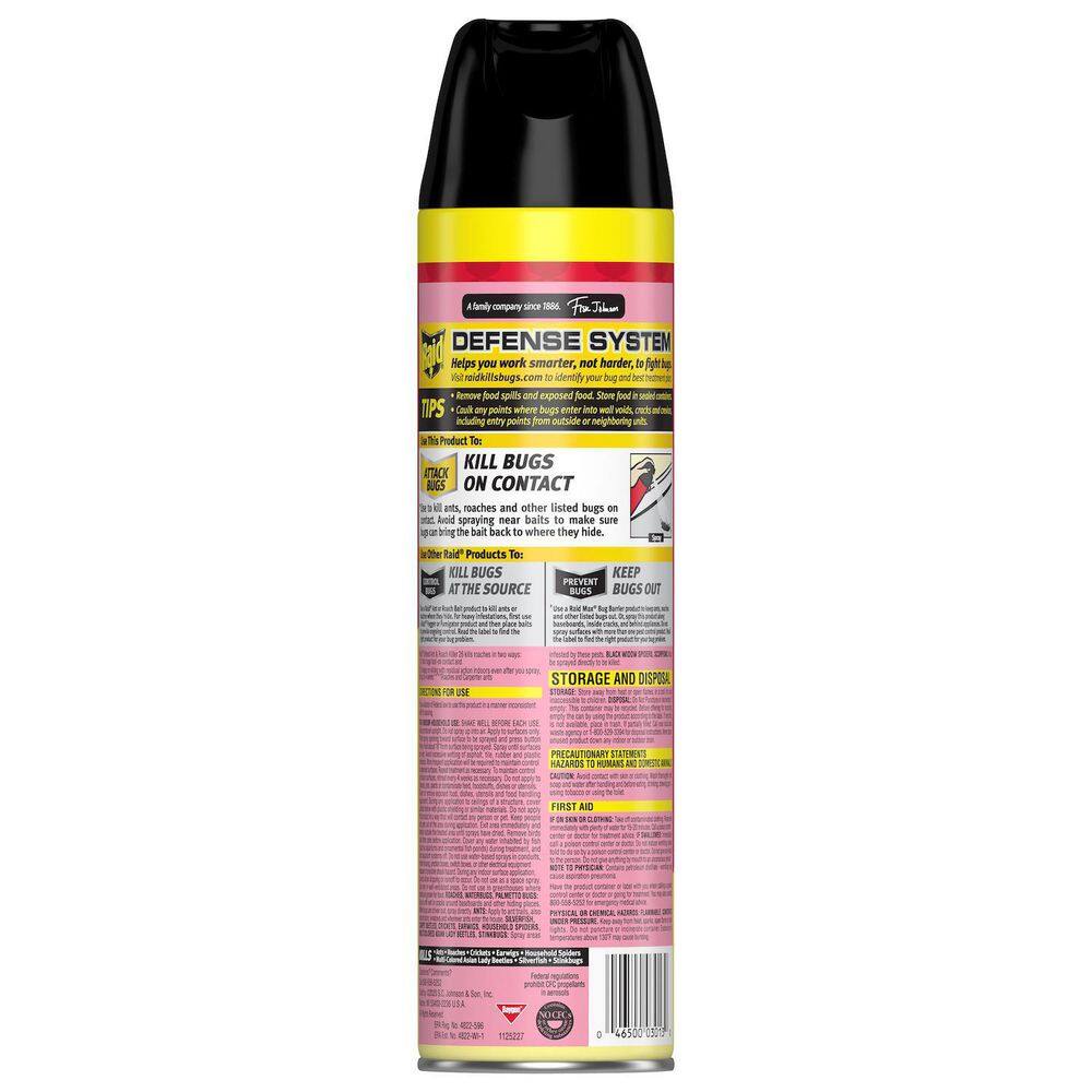 Raid 20 oz. Defend Ant and Roach Killer Outdoor Fresh SCJ327307