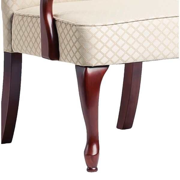 Copper Grove Casalis Cherry Finish Gooseneck Accent Chair