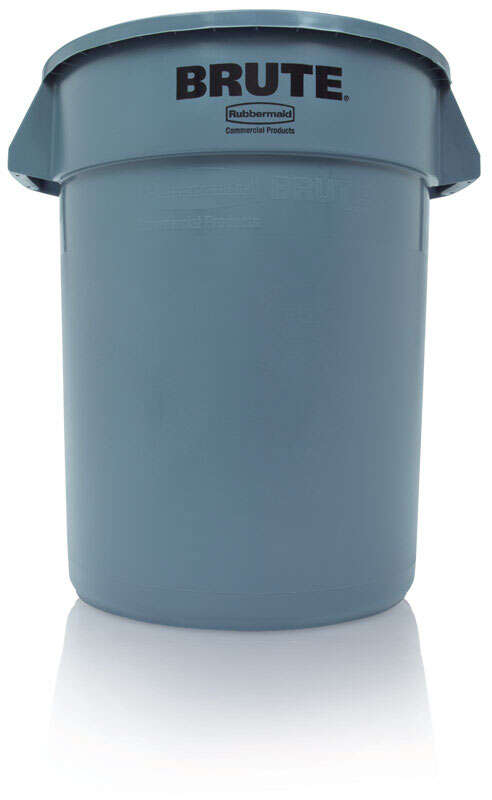 Rubbermaid Brute Gray 32 Gallon Plastic Garbage Can