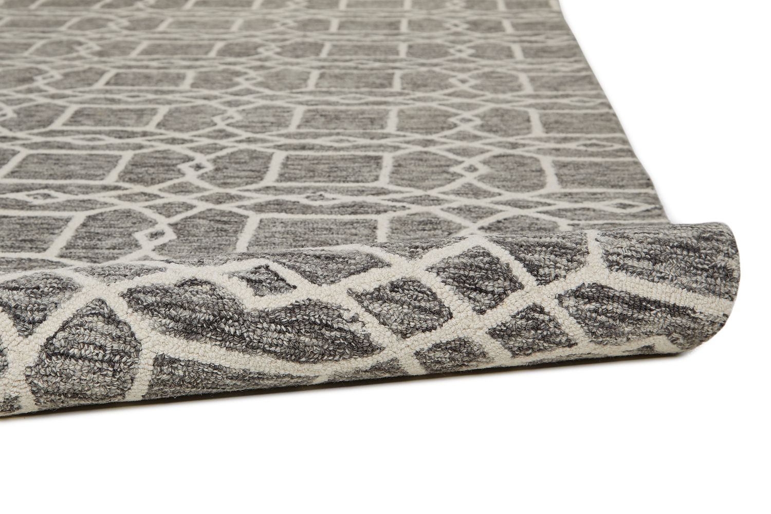 Veran Hand Tufted Gray and Ivory Rug by BD Fine