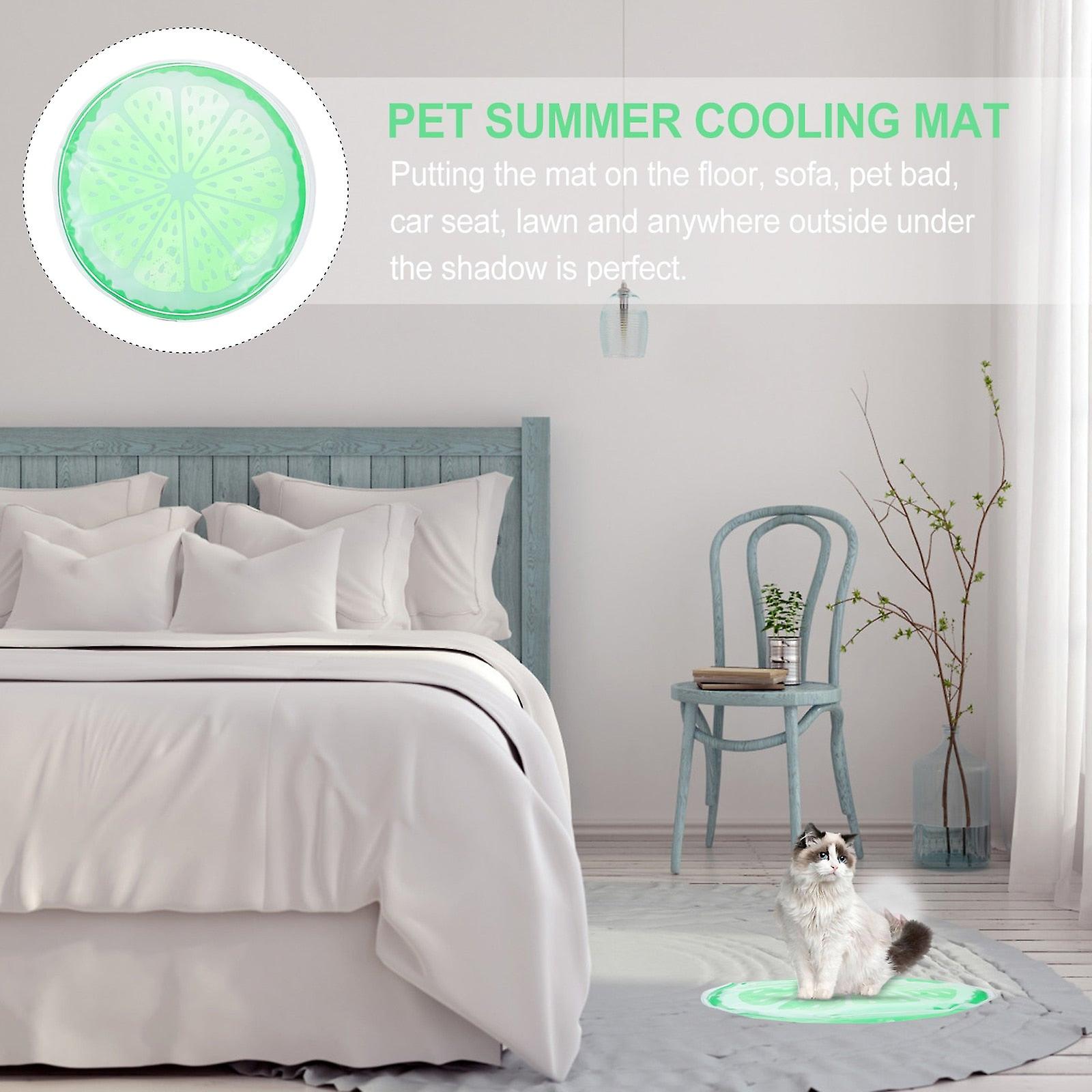 Lemon self cooling dog mat