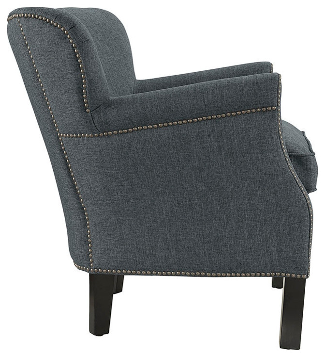 Modway Furniture Key Armchair  Blue   Transitional   Armchairs And Accent Chairs   by First of a Kind USA Inc  Houzz