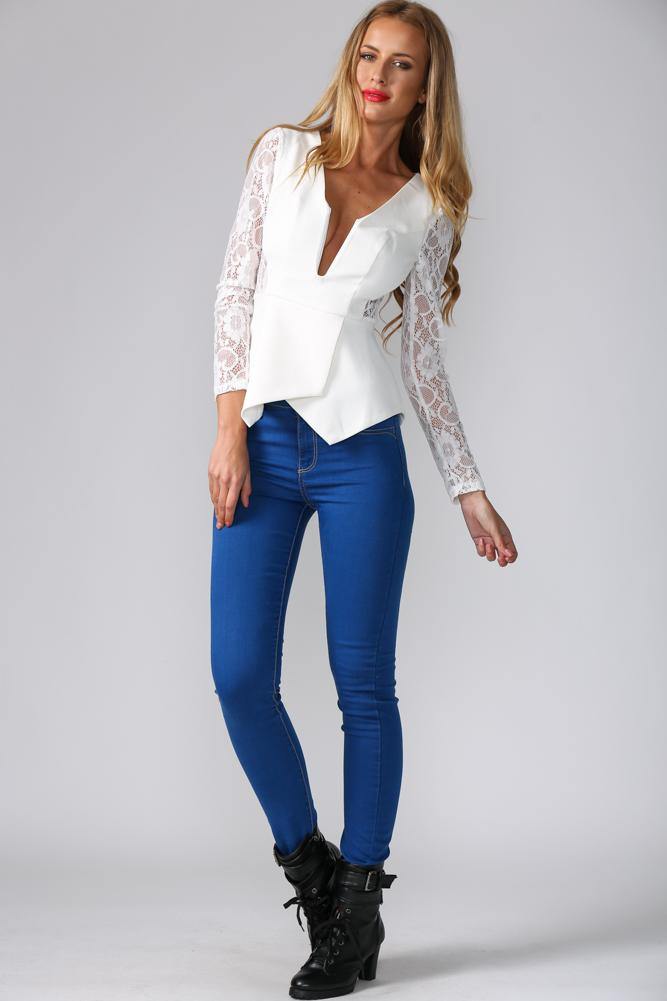 Hello Lace Top White