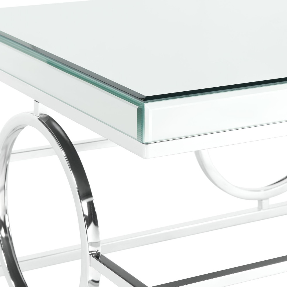 Katie Square Mirrored End Table   Contemporary   Side Tables And End Tables   by Picket House  Houzz