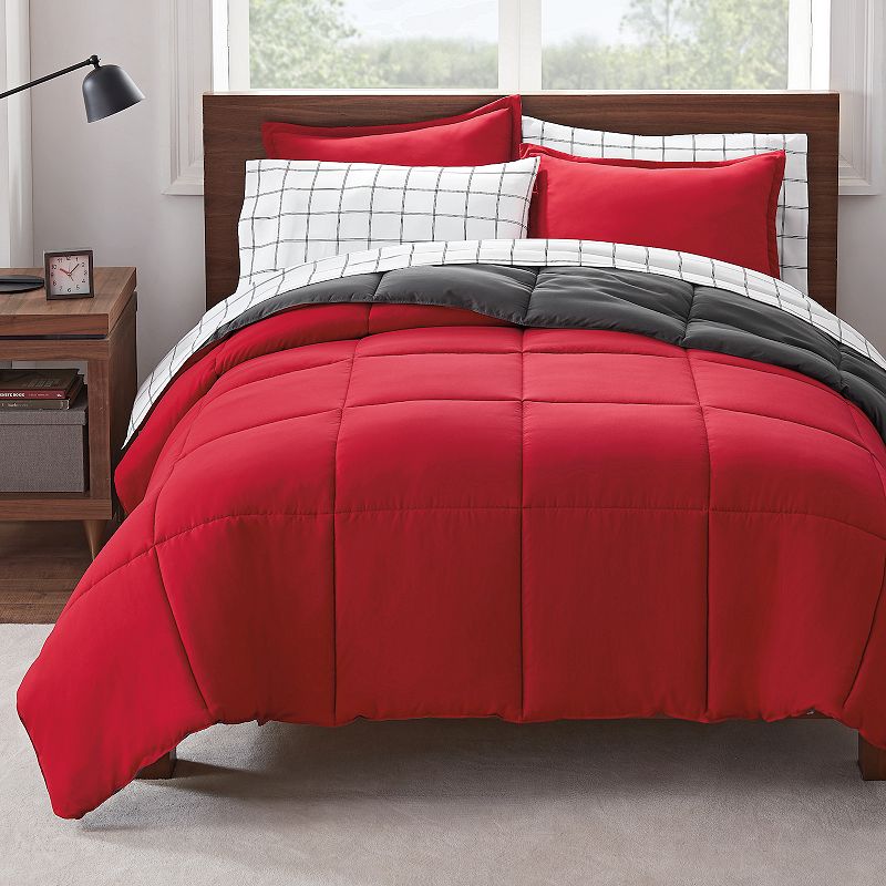 Serta? Simply Clean Antimicrobial Reversible Comforter Set with Sheets