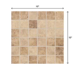 Daltile Rio Mesa Desert Sand 12 in. x 12 in. x 6 mm Ceramic Mosaic Floor and Wall Tile (1 sq. ft.Each) RM1022CC1P2