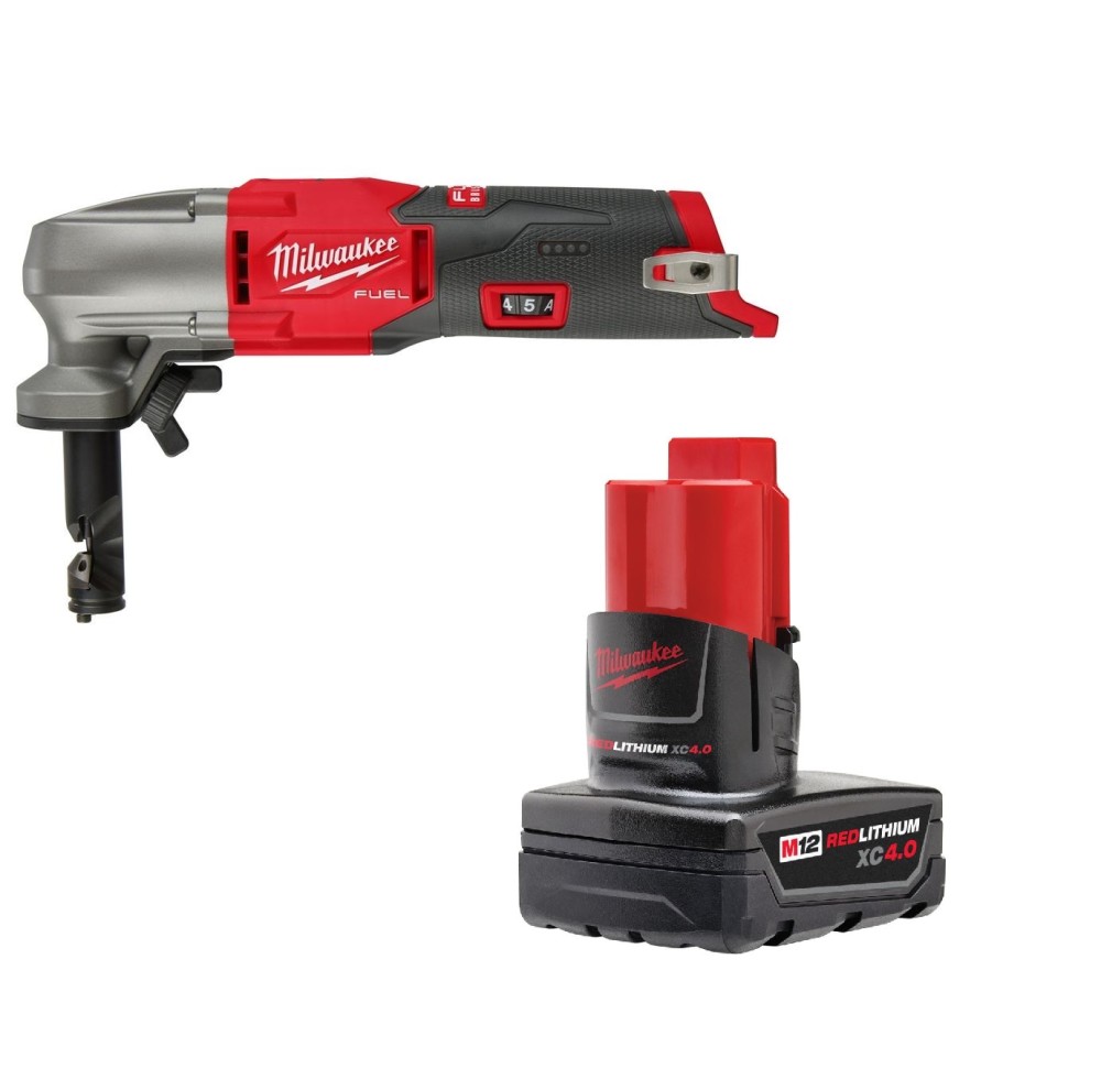 Milwaukee M12 FUEL Nibbler 16 Gauge with Battery Bundle 2476-20-48-11-2440 from Milwaukee