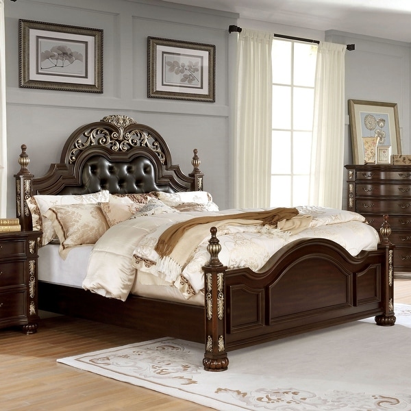 Furniture of America Urex Cherry 3-piece Bedroom Set with 2 Nightstands - - 31857819