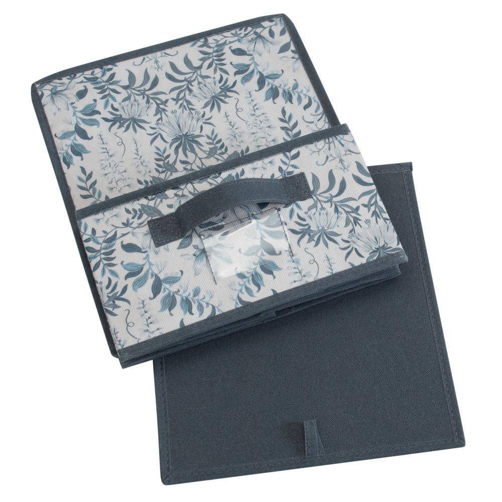 Laura Ashley 3.4 Gal. Medium Storage Box in Parterre Blue LA-95820