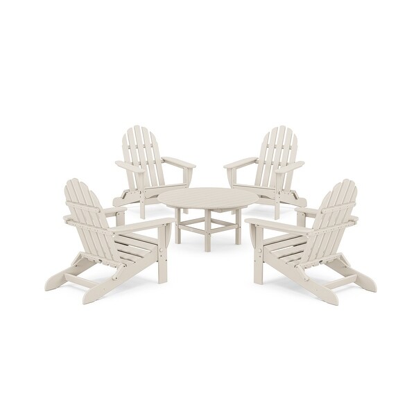 POLYWOOD Classic Folding Adirondack 5Piece Conversation Group