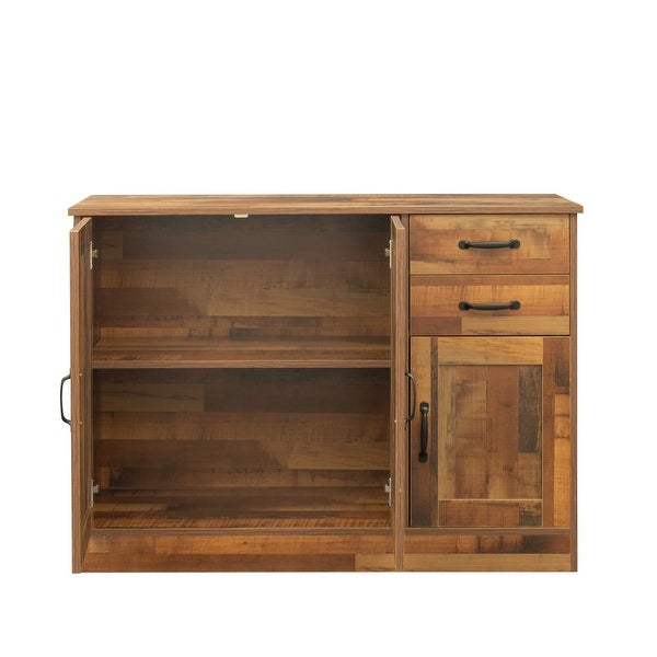 Wood Buffet Sideboard with 2 Doors and1 Storage and 2 Drawers