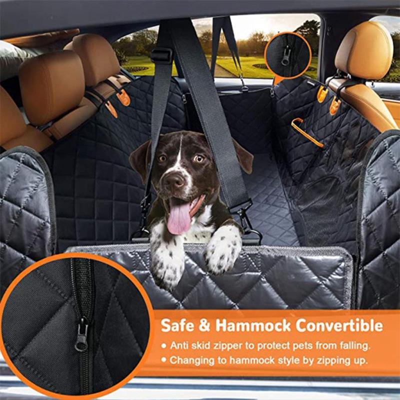 Dog Car Seat Cover - Oxford Cloth Waterproof Back Seat Dog Cover for Car - Pet Seat Cover with Window for SUV and Truck