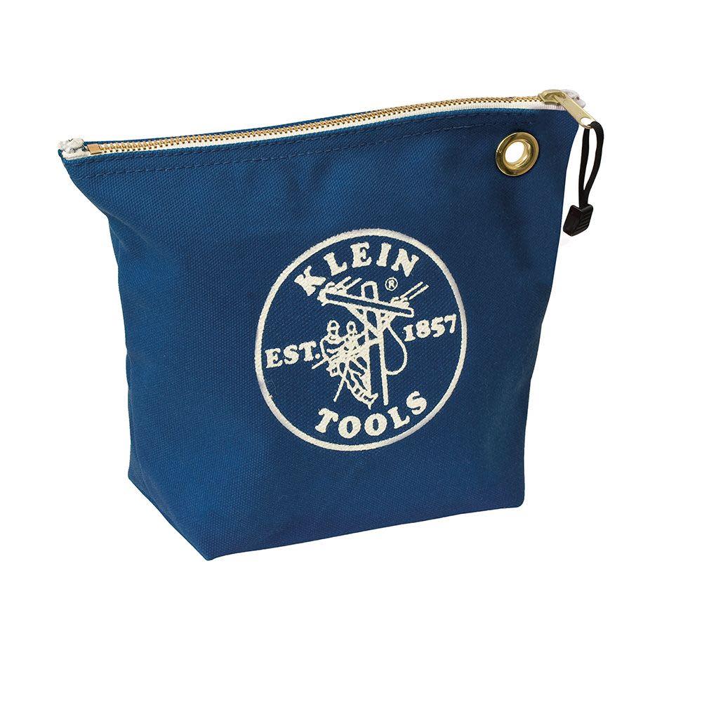 Canvas Zipper Bag， Consumables， Blue ;