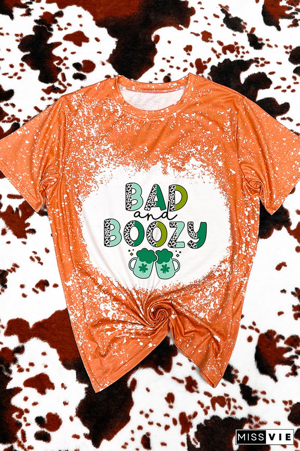 Bad and Boozy - St Patricks Day Graphic Tee Wholesale