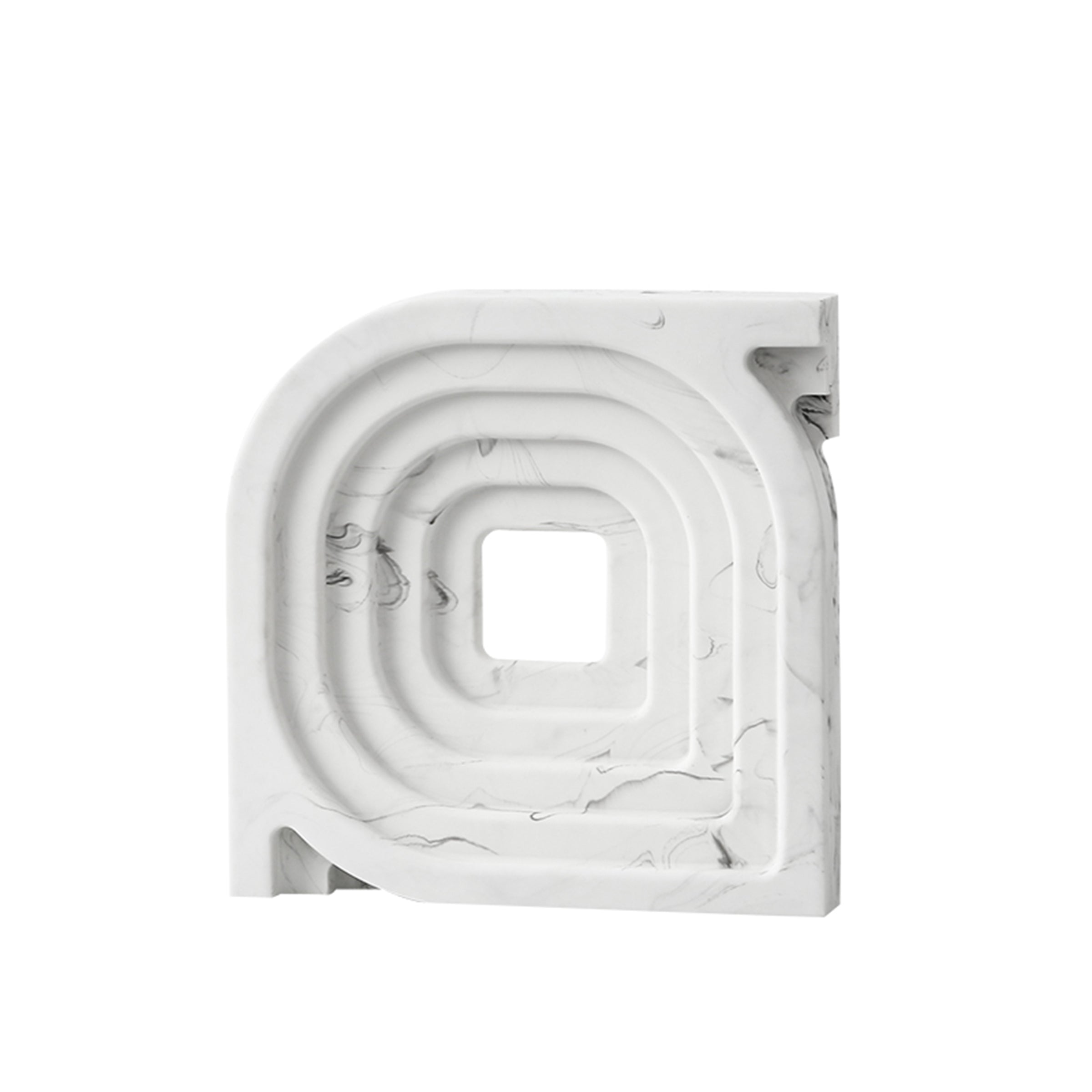 Square And Round Corner Ornaments White Fc-Sz21105B