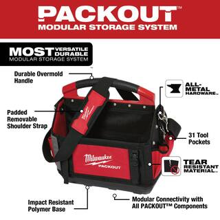 MW 15 in. PACKOUT Tote with Tool Bag 48-22-8315-48-22-8180