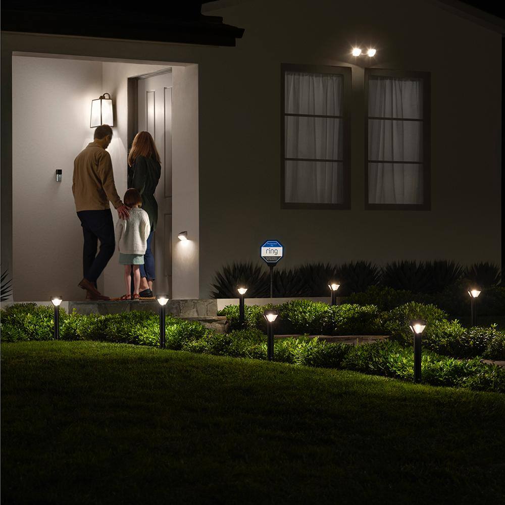 Ring Smart Lighting Solar LED Wall Light Black B08KSJCV8B