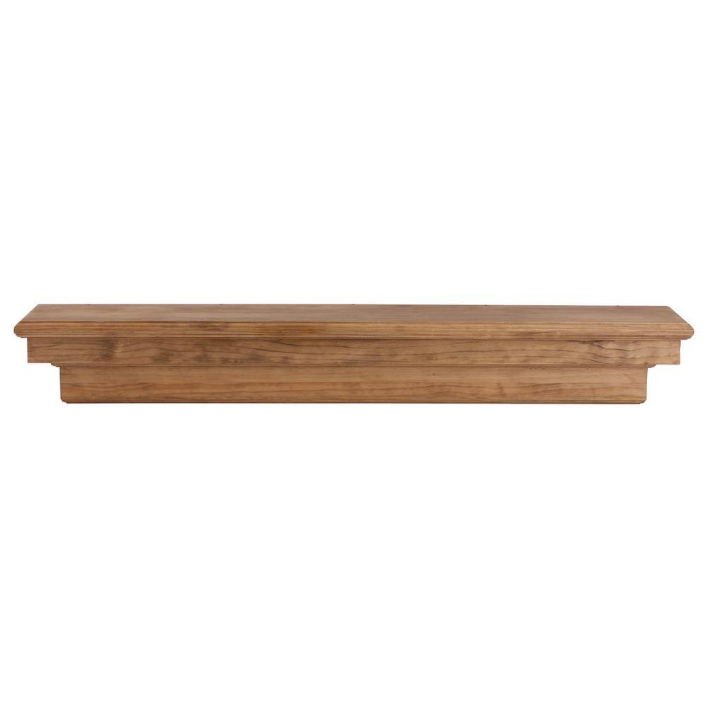 48 in. Aged Oak French Corbel Mantel Shelf m-fcor-4877-agok-none