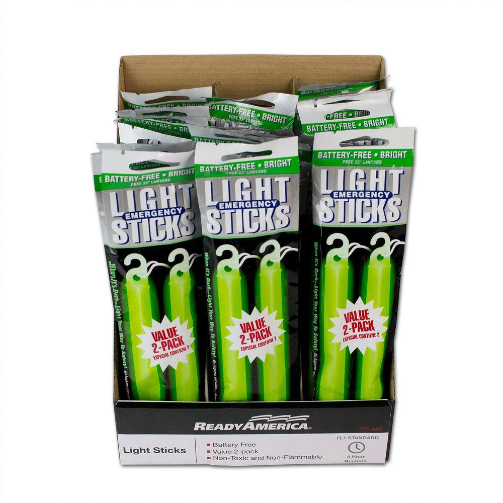 Ready America 8-Hour Green Light Stick (24-Pieces 2-Pack) 27218