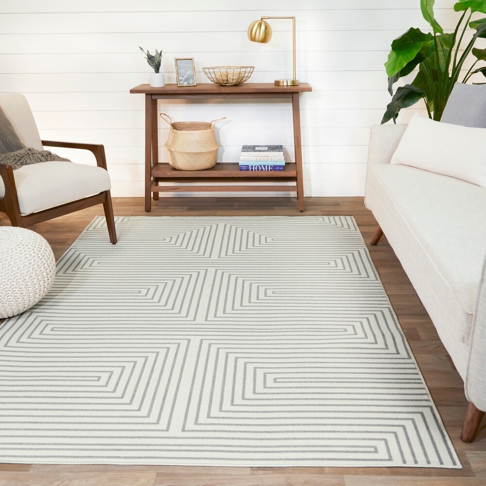 Paskal Geometric Striped Indoor/Outdoor Area Rug