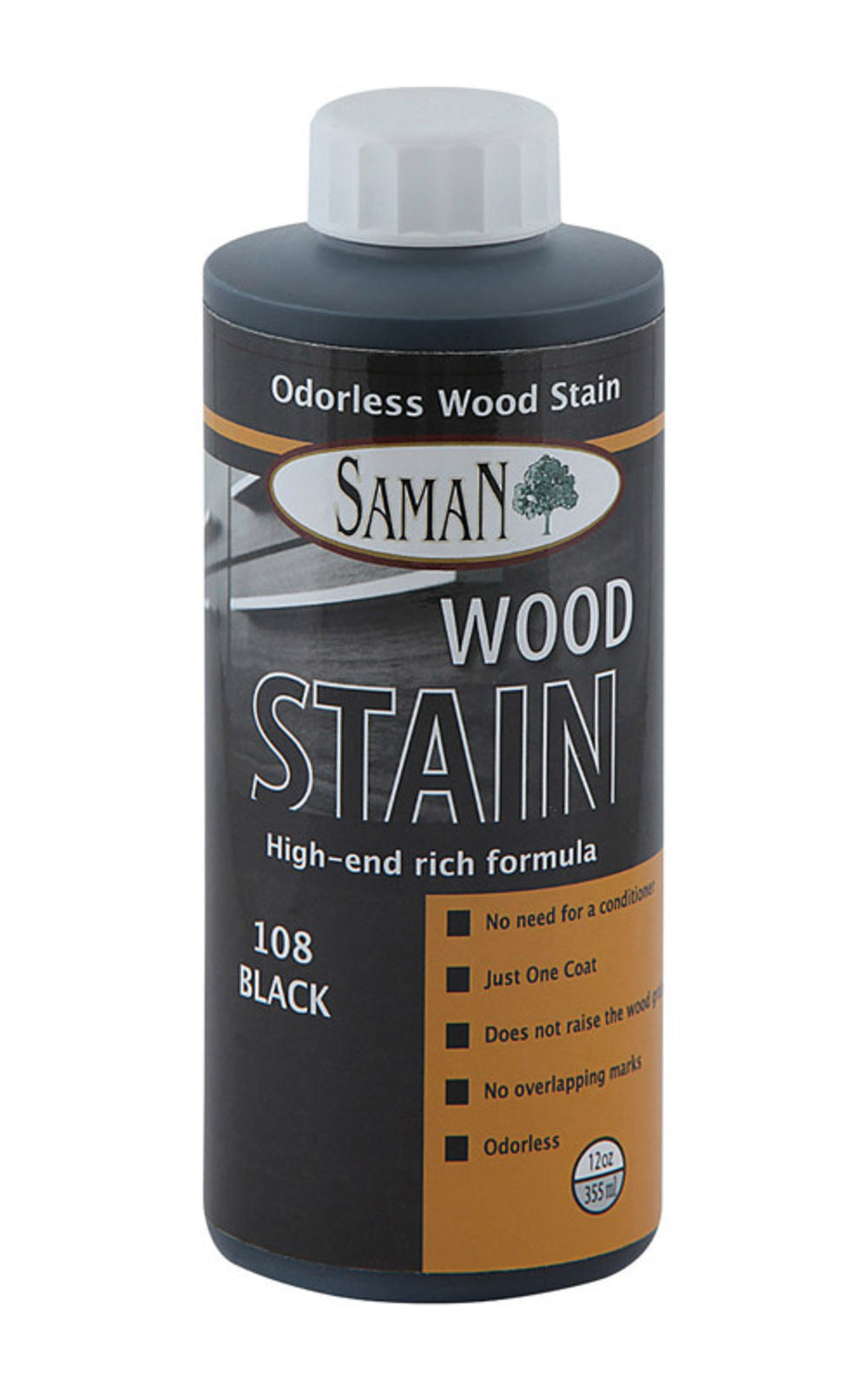 SAMAN WD STAIN BLAK 12OZ