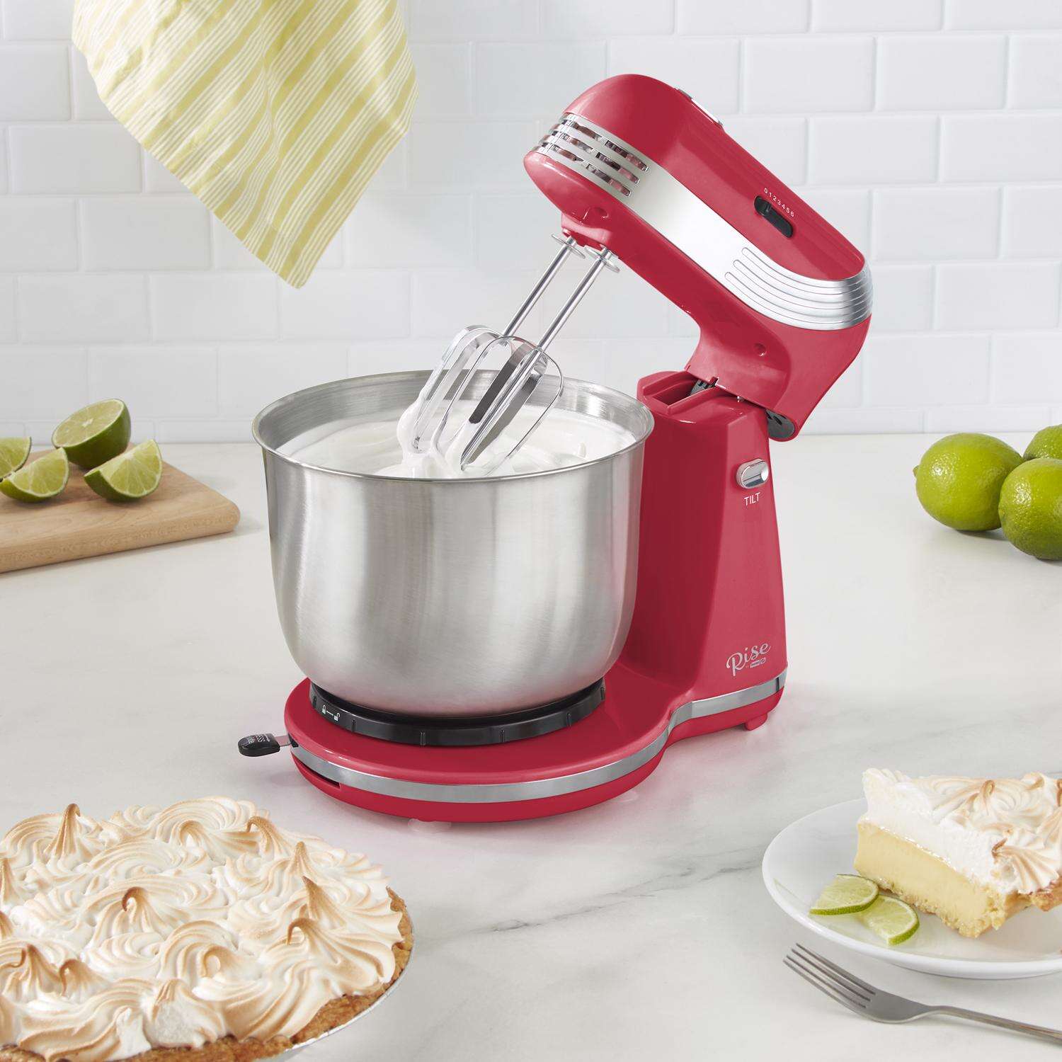 Rise by Dash Red 3 qt. cap. 6 speed Stand Mixer