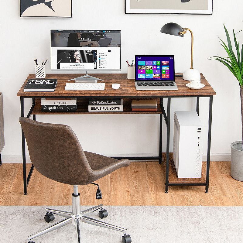 Computer Desk with Power Outlets and USB Ports for Home and Office