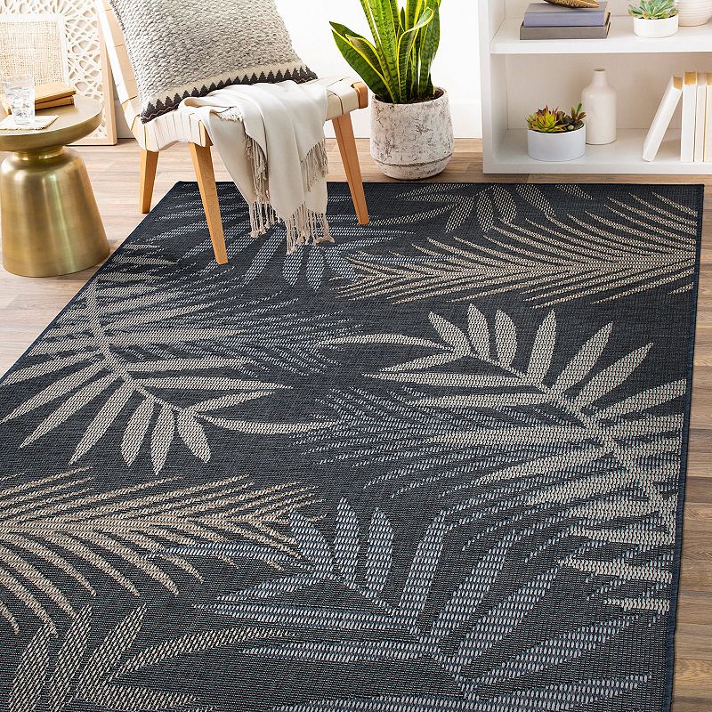 World Rug Gallery Bahama Palm Frond Indoor Outdoor Area Rug