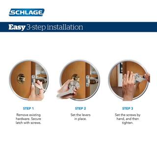 Schlage Broadway Satin Nickel Keyed Entry Door Handle F51A BRW 619