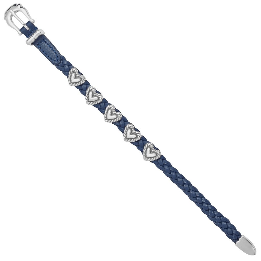 Brighton  Roped Heart Braid Bandit Bracelet in French Blue