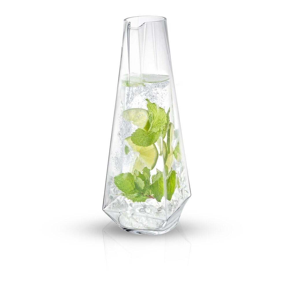 JoyJolt Infiniti Beverage Pitcher 43Oz Deluxe Glass Pitcher