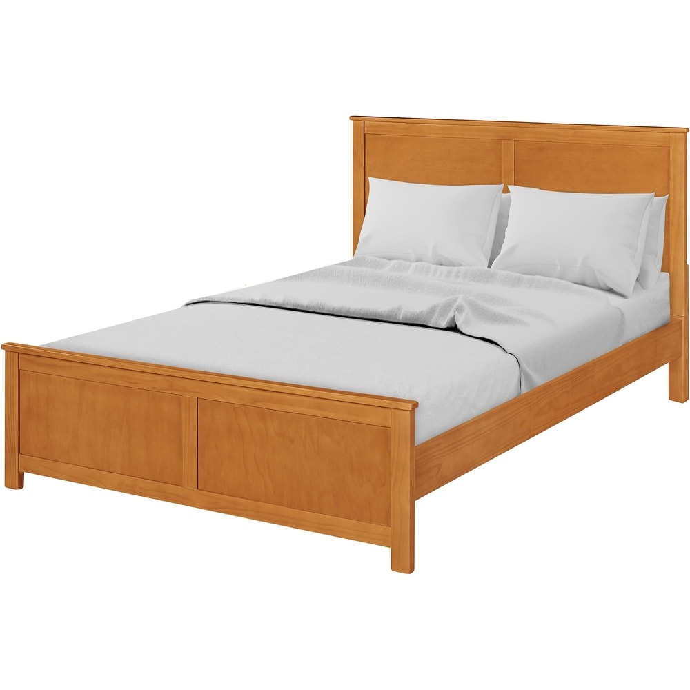 Winston Wooden Platform Bed with Paneled Headboard