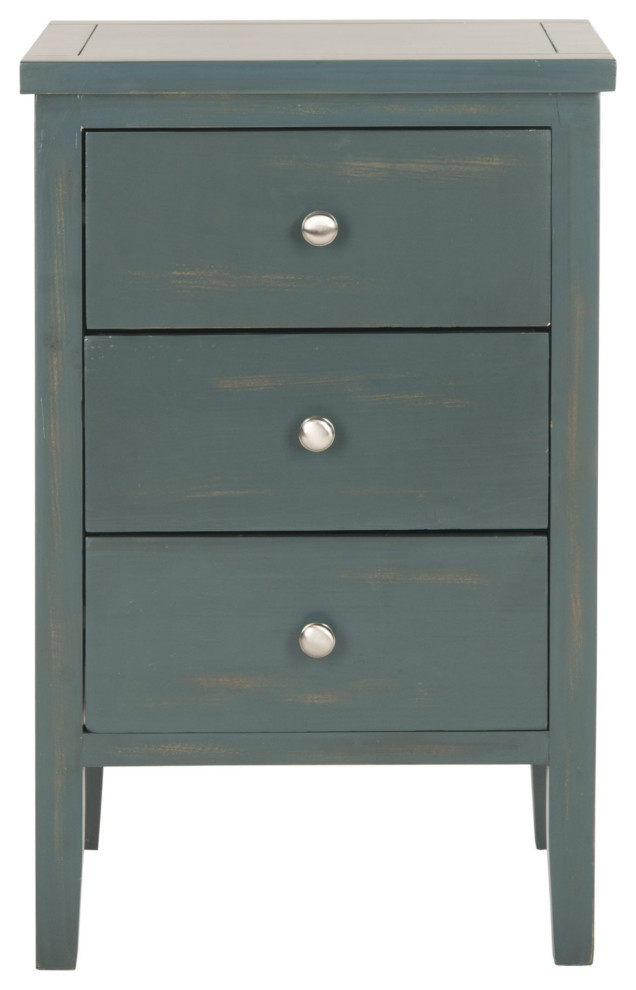 Osof End Table With Storage Drawers  Dark Teal   Farmhouse   Side Tables And End Tables   by Rustic Home Furniture Deco  Houzz