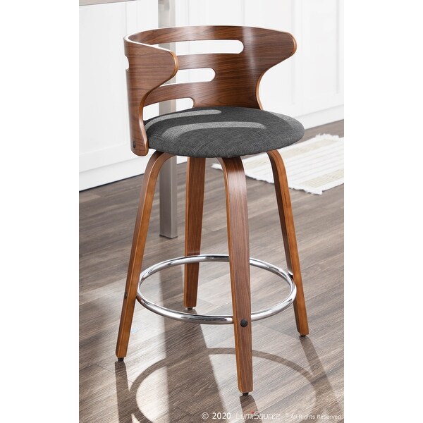 Carson Carrington Cranagh Mid-century Modern Upholstered Counter Stools (Set of 2) - N/A