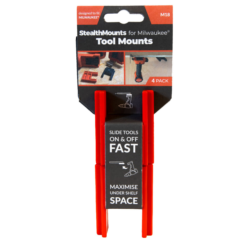 StealthMounts Tool Mount Milwaukee M18 Red 4pk