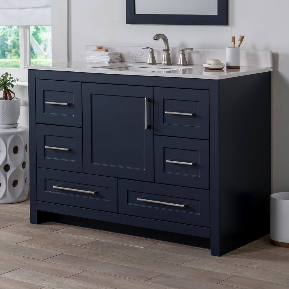 Home Decorators Collection Craye 48 in. W x 21.6 in. D x 34 in. H Bath Vanity Cabinet without Top in Deep Blue CY48-DB