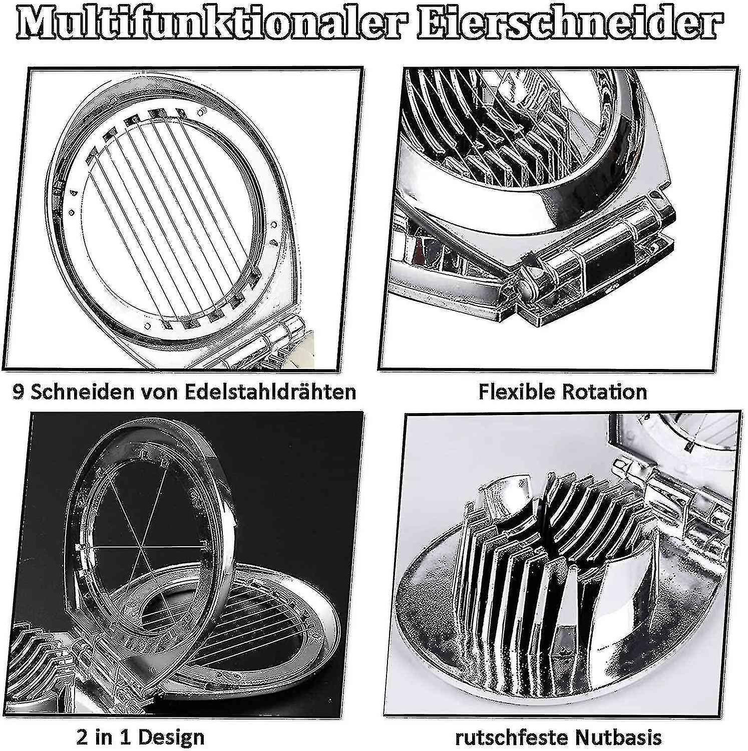 50pcs Egg Slicer Made Of Stainless Steel， 2 In 1 Slices Egg Slicer Egg Slicer Cutter Without Cleanin